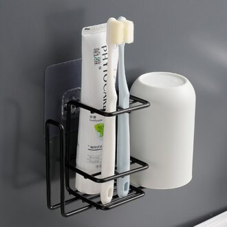 Roestvrij Tandenborstelhouder Muur Gemonteerde Eenvoudige Tandheelkundige Magazijnstelling Creatieve En Handige Wc Punch-Gratis Opbergrek 3