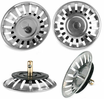 Roestvrijstalen Bad Haar Catcher Stopper Douche Afvoer Gat Filter Val Keuken Anti-Verstopping Metalen Sink Zeef Afvoerputje