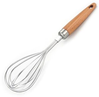 Roestvrijstalen Eiklopper Handmixer Multifunctionele Cake Roeren Garde Frother Houten Handvat Keuken Gadgets Bakken Tools