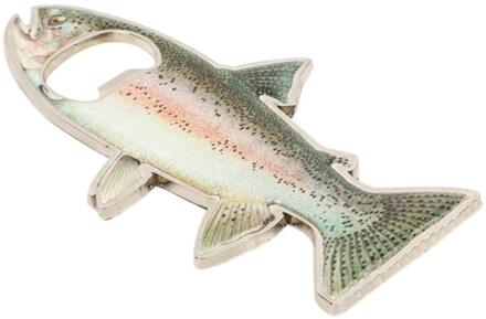 Roestvrijstalen Forel Vis-Vormige Flesopener Koelkast Magneet Sticker Multifunctioneel Koelkast Decoratie Bier Opener