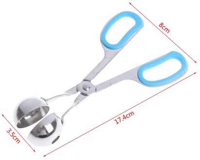 Roestvrijstalen Gehaktbal Sandwich Gehaktbal Maker Voedsel Clip Vulling Gehaktballen blauw