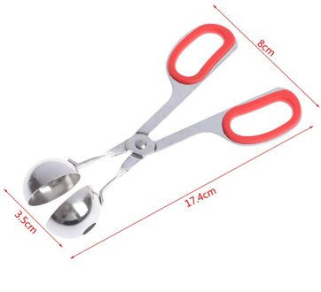 Roestvrijstalen Gehaktbal Sandwich Gehaktbal Maker Voedsel Clip Vulling Gehaktballen rood