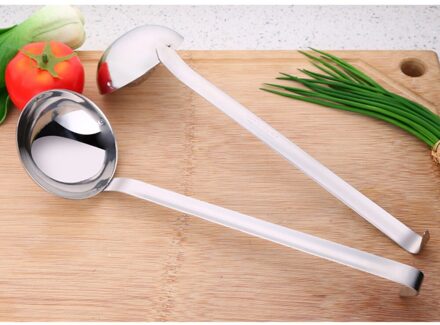 Roestvrijstalen Keuken Kookgerei 2 In 1 Soep Lepel Vergiet Servies Accessoires