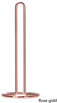 Roestvrijstalen Keuken Roll Papieren Handdoek Houder Badkamer Tissue Stand Eettafel Verticale Servetten Rack Keuken Opslag Plank roos goud