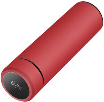 Roestvrijstalen Thermoskan Smart Ketel Lcd-scherm Temperatuur Thermosfles Staal Grote Capaciteit Reizen Geïsoleerde Beker rood