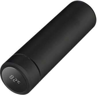 Roestvrijstalen Thermoskan Smart Ketel Lcd-scherm Temperatuur Thermosfles Staal Grote Capaciteit Reizen Geïsoleerde Beker zwart