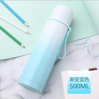 Roestvrijstalen Thermoskan Thermos Beker Water Fles Thermosflessen Reizen Mok Thermo Cup Thermos Koffie Mokken Gradual blauw