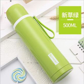 Roestvrijstalen Thermoskan Thermos Beker Water Fles Thermosflessen Reizen Mok Thermo Cup Thermos Koffie Mokken groen