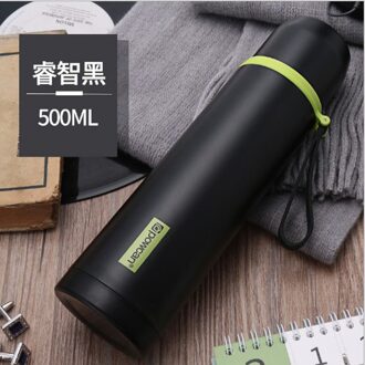 Roestvrijstalen Thermoskan Thermos Beker Water Fles Thermosflessen Reizen Mok Thermo Cup Thermos Koffie Mokken zwart