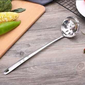 Roestvrijstalen Vergiet Soep Lepel Shell Filter Dessert Lange Handvat Zeef Skimmer Pap Lepel Koken Tool Accessoires 6.5cm colander