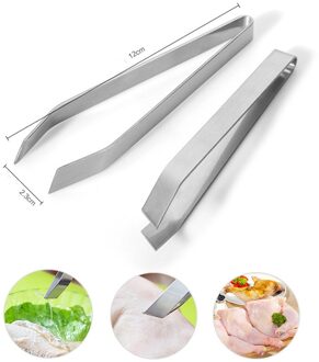 Roestvrijstalen Visgraat Tang Metalen Vis Haar Remover Keuken Stubbs Plukken Bont Botten Clip Tong Animal Tang Bbq #1 Bevel