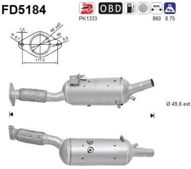 Roetfilter, uitlaatinstallatie FD5184