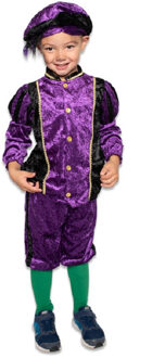 Roetveeg Pieten kostuum paars/zwart voor kinderen