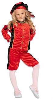 Roetveeg Pieten kostuum rood/zwart voor kinderen - Pietenpak 176 (16 jaar)