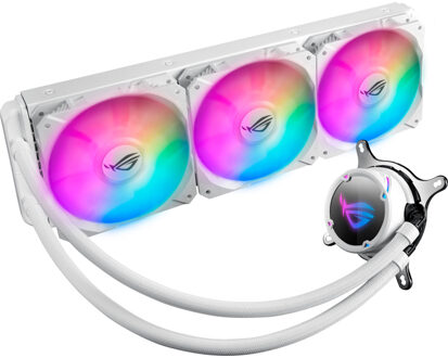 Rog Strix LC 360 RGB White Edition all-in-one liquid CPU cooler with Aura Sync