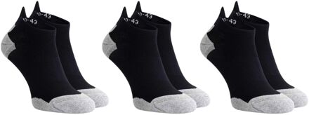 Rogelli Core No Show Hardloop Sokken (3-pack) zwart - grijs - 36-39