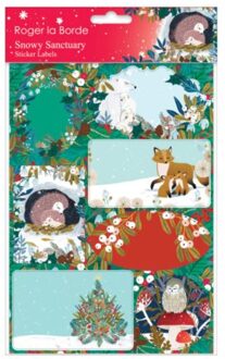 Roger la borde kerststickers - snowy sanctuary