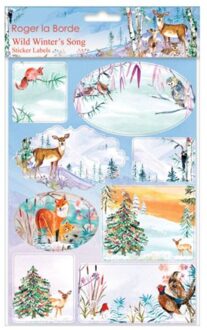 Roger la borde kerststickers - wild winter's song