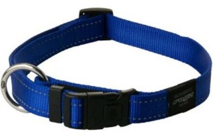 Rogz for Dogz hondenhalsband Fanbelt 34-56 cm nylon blauw