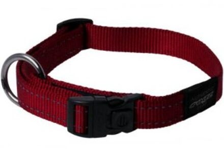 Rogz for Dogz reflectiehalsband Snake 26-40 x 1,6 cm nylon rood