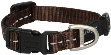 Rogz Halsband - Bruin - Nylon - Extra small