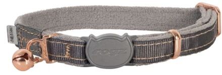 Rogz Kattenhalsbandje - Grijs - Nylon - S - 2x4,2x23,7 cm
