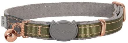 Rogz Kattenhalsbandje - Groen - Nylon - S - 2x4,2x23,7 cm