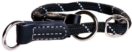 Rogz Rope - Halsband Hond - Zwart - Nylon - Medium