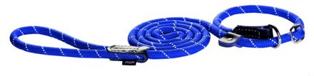 Rogz Rope - Halsband met lijn - Blauw - Nylon - Large - 180 cm