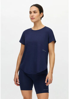 Rohnisch motion tee training t-shirt korte mouw dames - - maat L Blauw