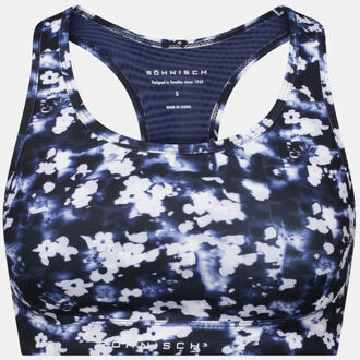 Rohnisch Printed Mesh Sportsbra Dames Blauw