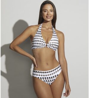 Roidal bikini Enia 2026 - haltermodel met grafisch design zwart - 42