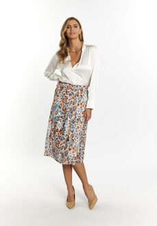 Rok met luipaardprint Dames Beige Veelkleurig