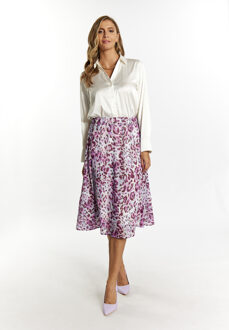 Rok met luipaardprint Dames Lila veelkleurig Violet