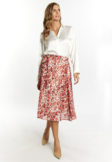 Rok met luipaardprint Dames Rood Veelkleurig - maat