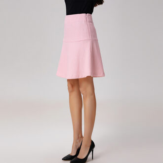 Rok met volantpaneel Blush - S