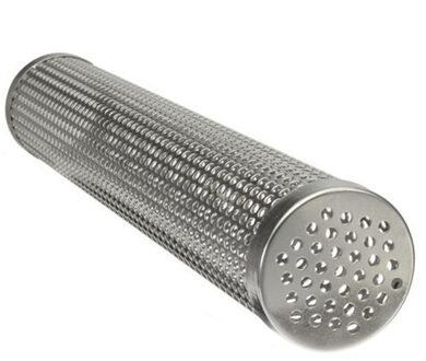 Roker Grill Buis Ronde Bbq Grill Koud Roken Mesh Buis Rook Generator Roestvrij Pellet Dichte Roker 12 duim