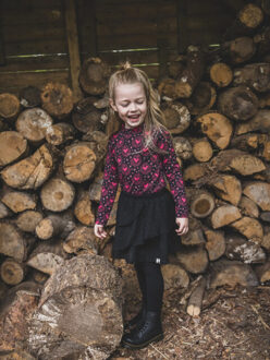 Rokje lace look voor meisjes in de kleur Zwart - 122