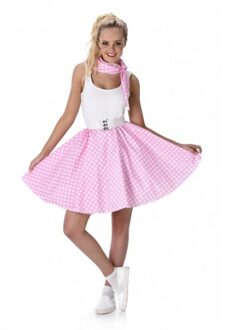 Rokje - Met strik - Polkadot - Lichtroze - XL