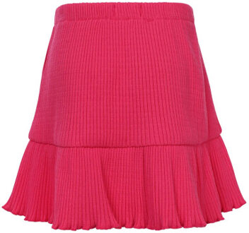 Rokje ribjersey voor meisjes in de kleur - maat 128 Fuchsia