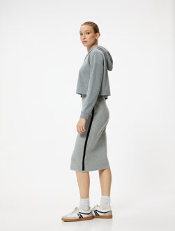 ROKKEN Midi-lengte Kokerrok Rok Grijs