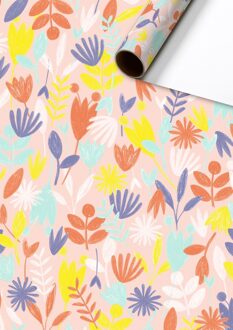 Rol Cadeaupapier Bloemen Roze Multikleur - Print