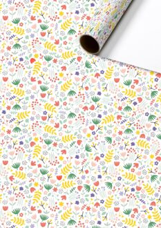 Rol Cadeaupapier Kleine bloemetjes wit Multikleur - Print