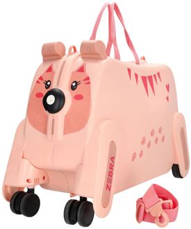 rol handbagage zitkoffer roze