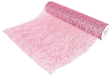 Rol Tafelloper Glitter Oud Roze (5m)