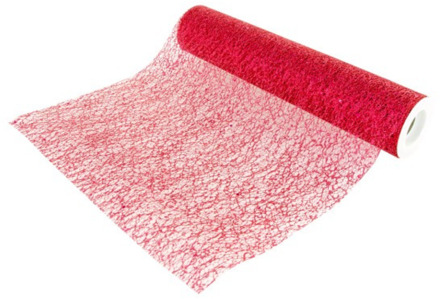 Rol Tafelloper Glitter Rood (5m) Rood - Zalm