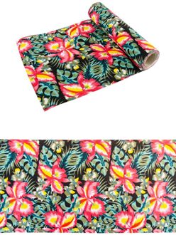 Rol Tafelloper Tropische Bloemen (3m) Multikleur - Print