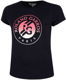 Roland Garros Big Logo T-shirt Dames donkerblauw - XL