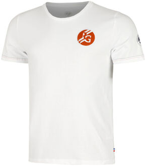 Roland Garros Stripe T-shirt wit - XXL