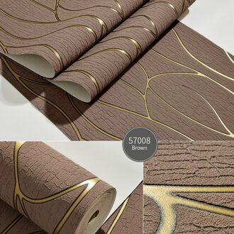 Roll Behang Moderne Eenvoudige Curve 3D Behang Hoogwaardige Fluwelen Abstracte Lijn Slaapkamer Woonkamer Achtergrond Behang U122 57008 koffie